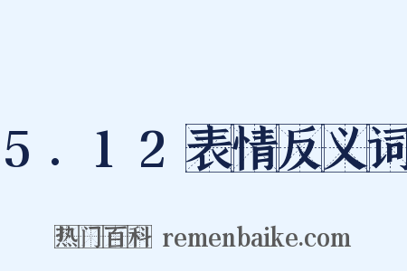 5.12表情反义词是什么意思的图片